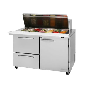083-PST4818D2RN 48 1/4" PRO Series Mega Top Sandwich/Salad Prep Table w/ Refrigerated Base, 115v