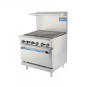 083-TAR36RBLP 36" Gas Range w/ Full Charbroiler & Standard Oven, Liquid Propane