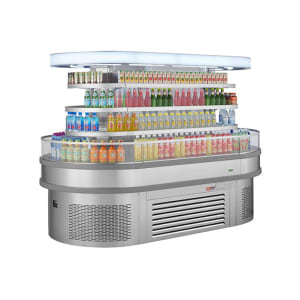 083-TIOM48RSRSN 48" Horizontal Island Open Air Cooler w/ (4) Levels, 220v/1ph