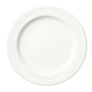 024-905437821 10 1/2" Round Footed Plate w/ Medium Rim & Elan Pattern, Royal Rideau Body