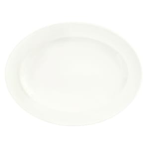 024-905356837 11-1/2" x 8-3/8" Oval Slenda Platter - Porcelain, White Royal Rideau™
