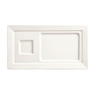 192-SL29 14" x 7 3/4" Rectangular Slate Soup & Sandwich Tray - Porcelain, Ultra Bright White