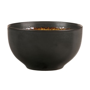 192-BF3 17 oz Round Hakone Bowl, Turqouise w/ Dark Brown Rim, Ceramic