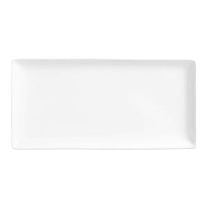192-SL22C 16" x 5 1/2" Rectangular Slate Coupe Platter - Porcelain, Ultra Bright White