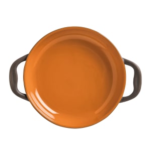 192-CBP002 10 oz Coos Bay Round Tray with Handles - Ceramic, Pumpkin