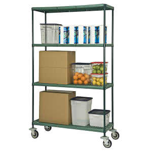 268-FMPS2136694 36" 4-Tier Epoxy Coated Wire Shelf Kit - Mobile, 21"W, 63"H