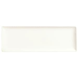 192-SL23C 12 3/8" x 6 1/4" Rectangular Slate Coupe Platter - Porcelain, Ultra Bright White