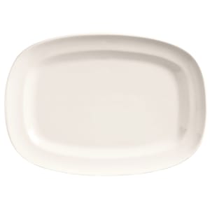 192-BW1124 12" Porcelain Oblong Racetrack Plate, Basics Collection
