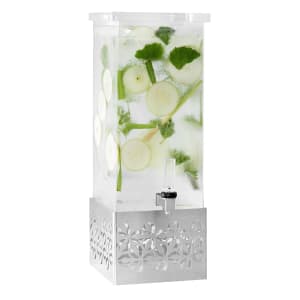 209-LD163 4 gal Beverage Dispenser - Plastic Container, Stainless Base