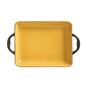 192-CBB003 23 oz Coos Bay Rectangular Tray with Handles - Ceramic, Butter