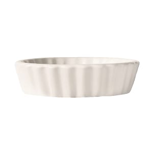 192-CB080 8 oz Round Creme Brulee Dish, White Bedrock Ovenware, Ultima