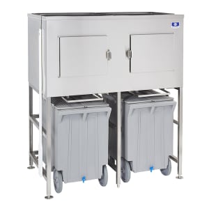 399-LBCS1360 Ice Bin Cart System w/ 772 lb Capacity - (2) Carts & (6) Totes, 60"W x 36"D x 71"H