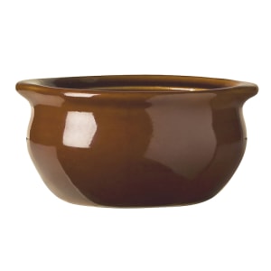 192-OSC12 12 oz Bedrock Oven Soup Crock - China, Caramel