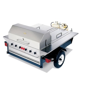 828-TG1 46" Towable Gas Commercial Outdoor Grill w/ Water Pans, Liquid Propane 