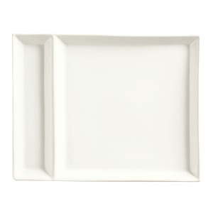 192-SL900 Rectangular Slate Cocktail Plate - 9" x 7", Porcelain, Ultra Bright White