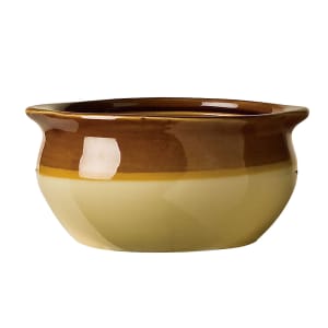 192-OSC15 12 oz Onion Soup Crock, Caramel/Beige, Bedrock Ovenware, Ultima
