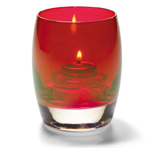 461-6404R Contour Votive Holder for HD8, HD12, & HD15, Ruby Lustre