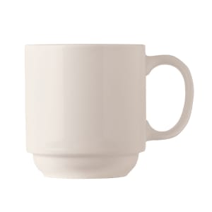192-BW1114 11 1/2 oz Stackable Mug - Porcelain, Bright White, Basics Collection