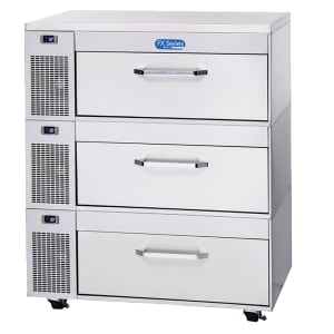 238-FX3SS 43 3/10" Poultry & Fish File Refrigerator w/ (1) Section & (3) Drawers, 115v