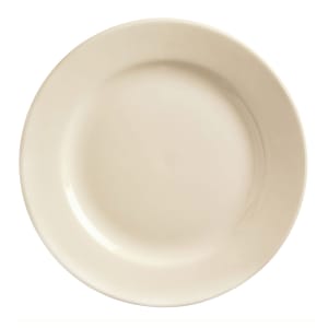 192-PWC45 10 1/2" Round Rolled Edge Plate - Stoneware, Princess White