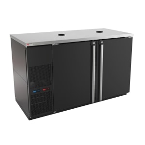 711-MDD58WLTE 59 1/2" Dual Zone Wine Dispenser w/ (8) 1/6 Size Keg Capacity - No Tap Kit, Black, 115v