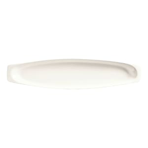 192-BW6716 17 1/4" x 4" Oblong Chef's Selection Canoe Tray - Porcelain, Ultra Bright White