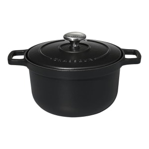 450-FN423 20 oz Mini Cast Iron Baking Dish - 6 7/10" x 4 3/4", Black