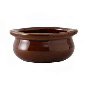 424-BAS1003 10 oz Onion Soup Crock - Ceramic, Caramel