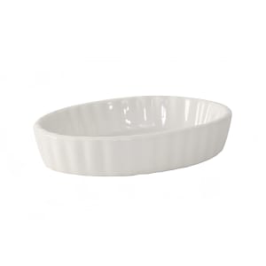 424-BEK0506 5 oz Oval DuraTux®© Crème Brulee Dish - Ceramic, Eggshell