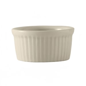 424-BEX0452 4 1/2 oz Fluted Ramekin - Ceramic, American White