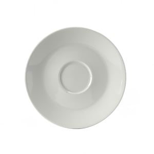 424-BPE0631 6 3/8" Round DuraTux®© Cappuccino Saucer - China, Porcelain White