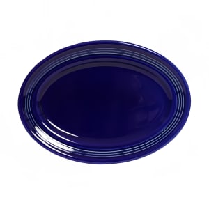 424-CCH116 11 1/2" x 8 3/8" Oval Concentrix Platter - Ceramic, Cobalt