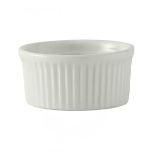 424-BPX0502 5 oz Fluted Ramekin - Ceramic, Porcelain White