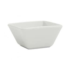 424-GSP040 8 oz Square Santorini Bouillon Bowl - Ceramic, Porcelain White