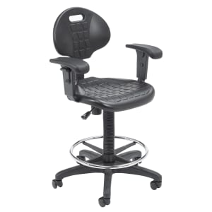 955-6722HBA Swivel Task Chair w/ Low Back & Polyurethane Seat, Black