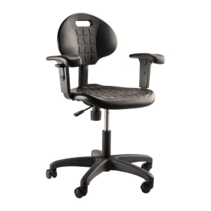 955-6716HBA Swivel Task Chair w/ Low Back & Polyurethane Seat, Black