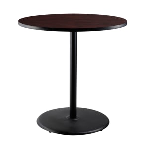 955-CT13636RCPBTMMY 36" Round Counter Height Table - Mahogany Laminate Top, Steel Base