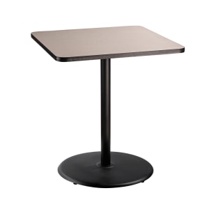 955-CT33636RBPBTMGY 36" Square Bar Height Table - Grey Nebula Laminate Top, Steel Base