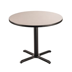 955-CT13636XDPBTMGY 36" Round Dining Height Table - Grey Nebula Laminate Top, Steel Base