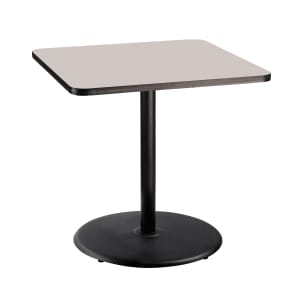 955-CT33636RCPBTMGY 36" Square Counter Height Table - Grey Nebula Laminate Top, Steel Base