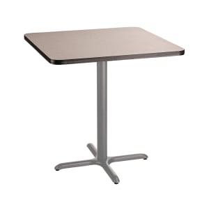 955-CTG33636XCPBTMGY 36" Square Counter Height Table - Grey Nebula Laminate Top, Steel Base