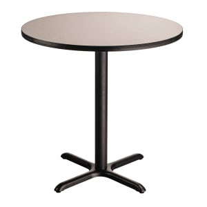 955-CT13636XCPBTMGY 36" Round Counter Height Table - Grey Nebula Laminate Top, Steel Base