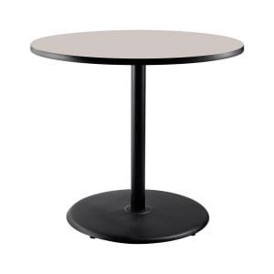 955-CT13636RCPBTMGY 36" Round Counter Height Table - Grey Nebula Laminate Top, Steel Base