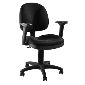 955-CTCA Swivel Task Chair w/ Mid Back & Padded Seat, Black