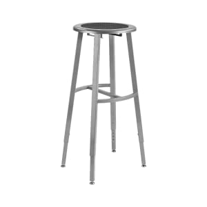 955-TTSG30HS10 Round Backless Stool w/ Black Steel Seat, Gray