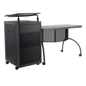 955-TWP Teacher's Desk & Lectern - 68"W x 24"D x 35"H, Steel, Charcoal Slate