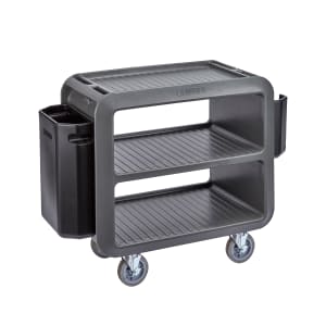 144-SC230S110 37 1/2" Beverage Service Cart, 22"D x 37 1/4" H, Black