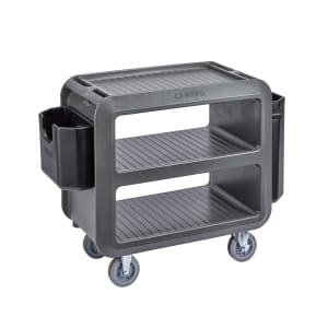 144-SC230110 37 1/2" Beverage Service Cart, 22"D x 37 1/4" H, Black