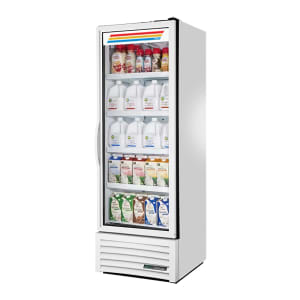 598-FLM27TSL01WHT 27" FLM Series One Section Glass Door Merchandiser - (1) Right Hinge Door, White 115v