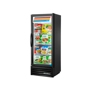598-GDM12FBK 24 7/8" One Section Display Freezer w/ Swing Door - Bottom Mount Compressor, Black, 115v